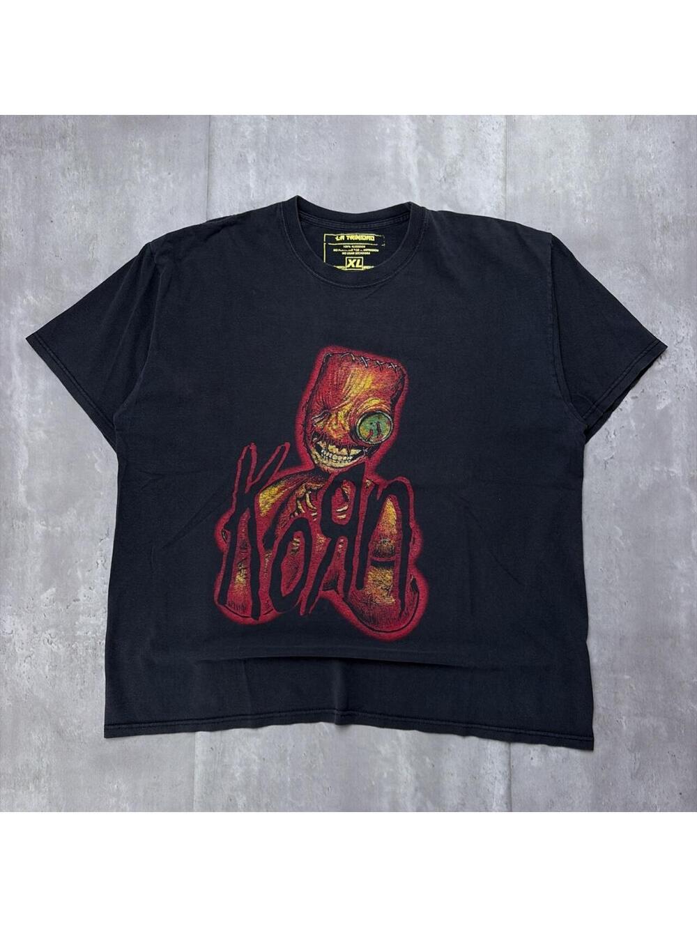 Y2K Black Korn La Trinidad Mexican Boot Zombie Graphic Band T-Shirt